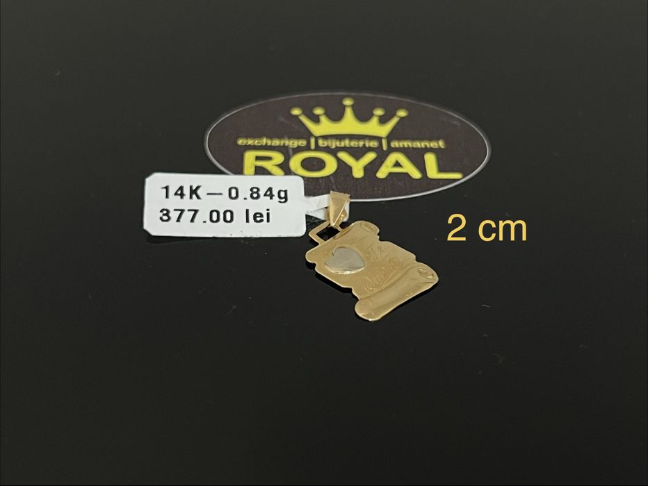 Bijuteria Royal CB : Pandant aur 14k 585  0,84 gr