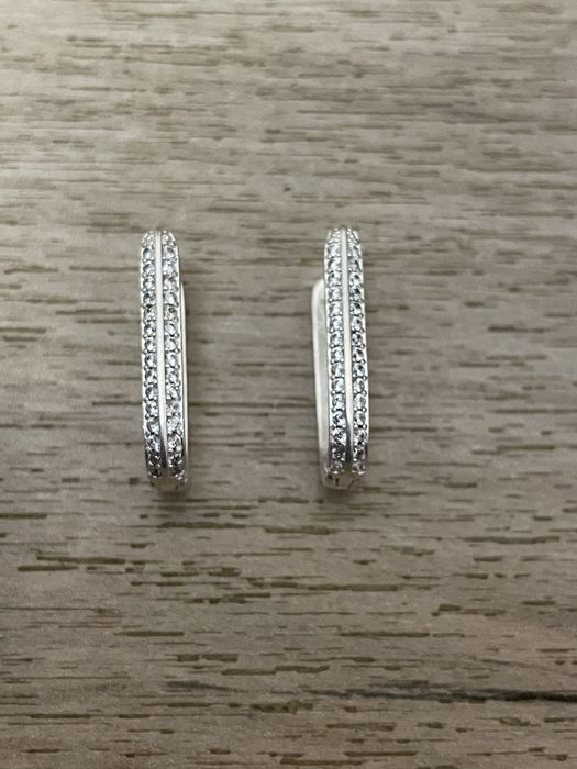 Cercei argint 925 eleganți cu zirconii – model modern