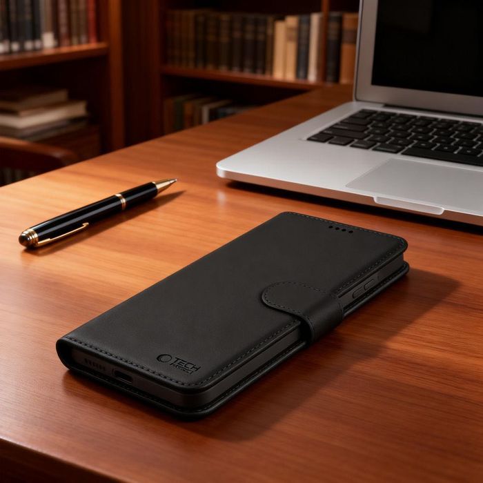 Матов Кожен Калъф тип тефтер Tech-Protect Wallet MagSafe за Galaxy S26 Ultra
