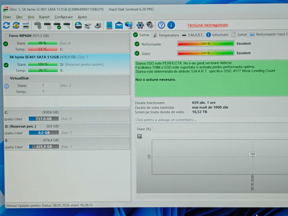SSD SK hynix SC401 de 512GB sata