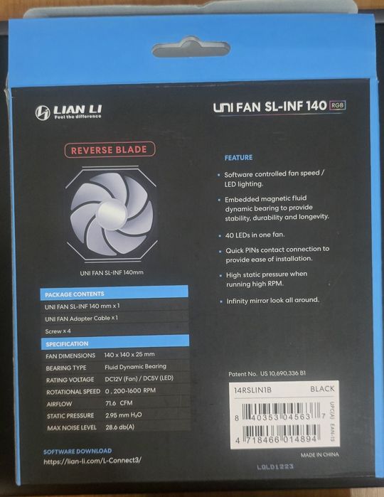 3x Ventilatoare Lian Li Uni fan 140mm