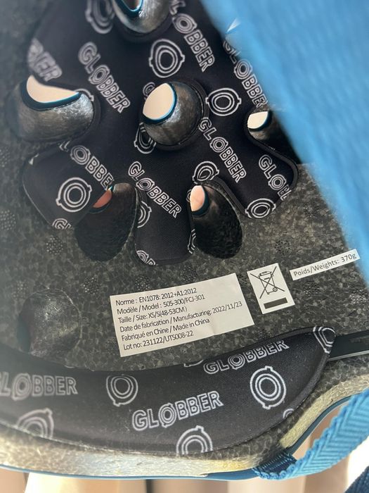 Каска за тротинетка и колело Globber XS/S (48-53 см), Петролено синьо