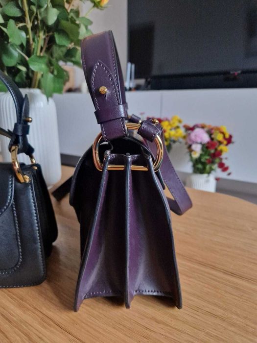 Geantă Coccinelle C-me piele neteda, culoare Pruna, mov inchis