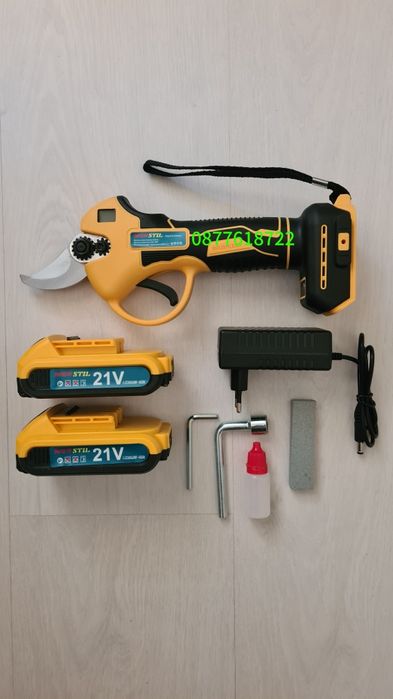 Акумулаторна безчеткова лозарска ножица WERSTIL 21V 5AH