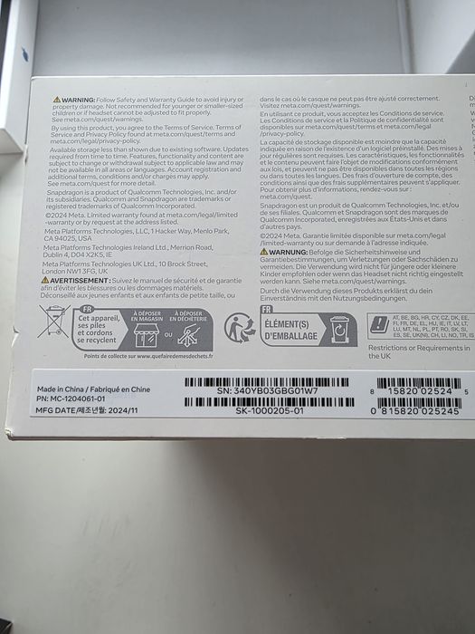 Ochelari VR META Quest 3, 512GB, Alb