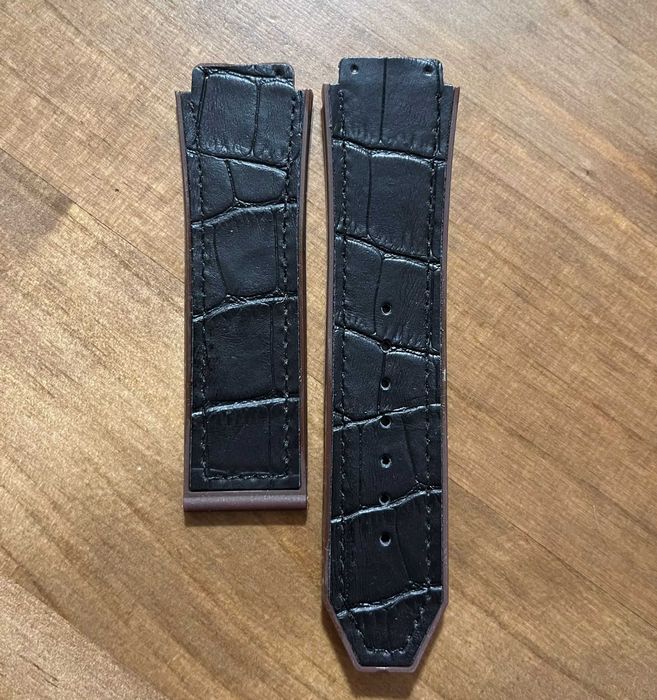 Curea de ceasa din piele si silicon pentru Hublot Big Bang 44mm