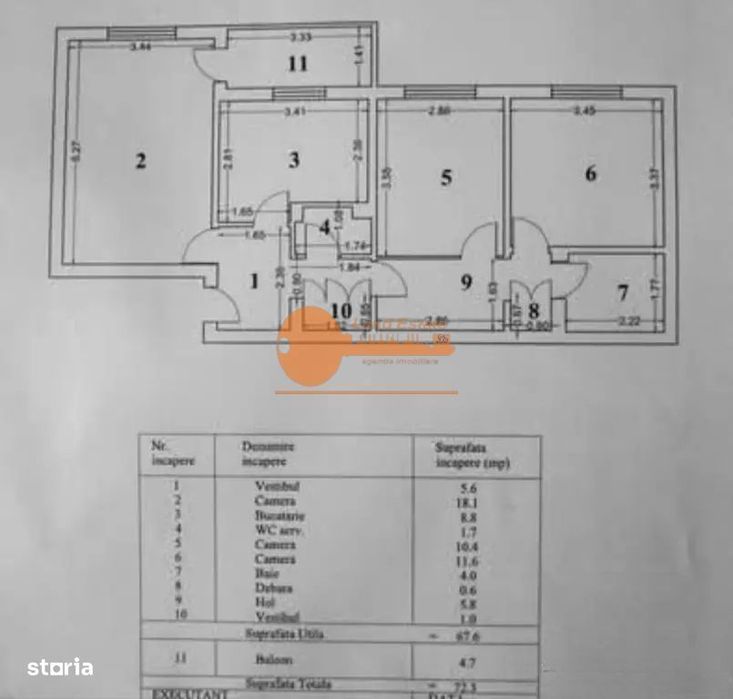 Apartament 3 Camere Metrou Gorjului  5 Min