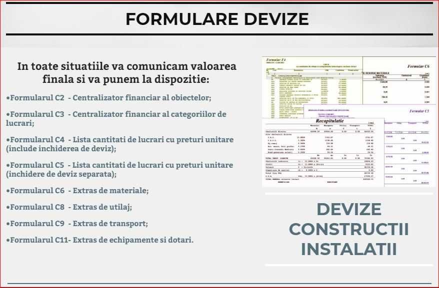 Intocmire oferta financiara licitatii lucrari devize constructii SEAP
