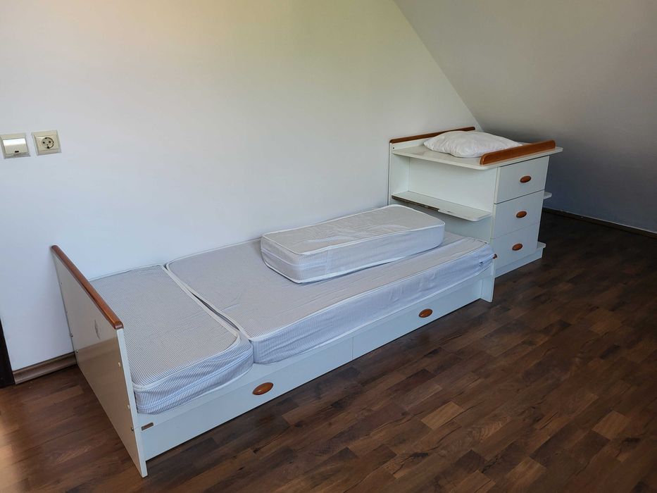 Patut copil cu saltea si dulapior