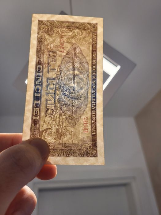 Bancnota veche România 5 lei 1966