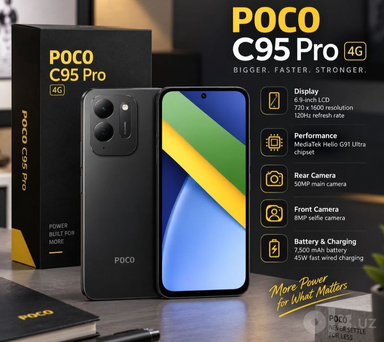 Bepul dostavka Poco C95 pro