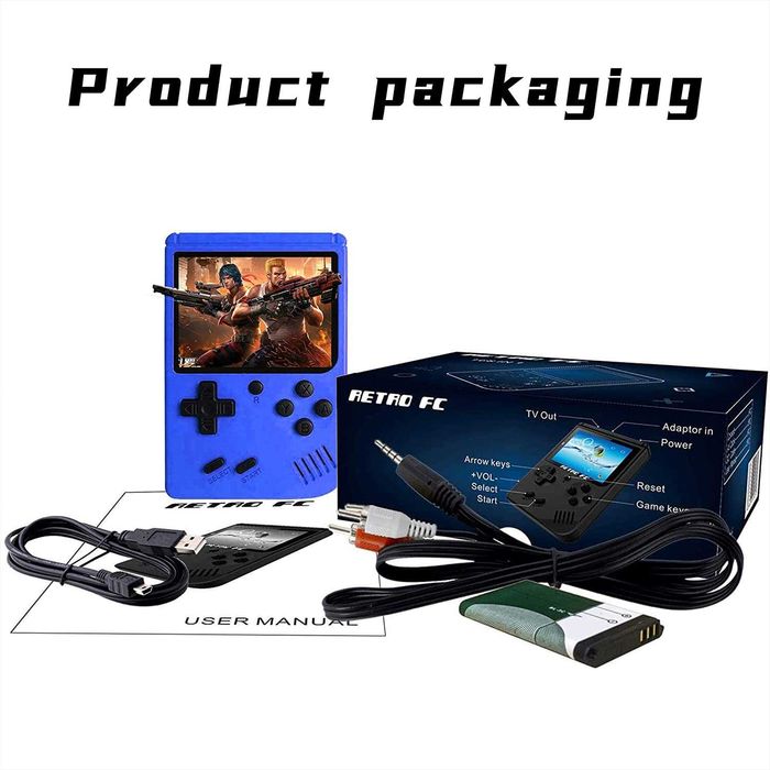 Consolă de jocuri video retro portabil 400 în 1 cu ecran de jocuri LCD