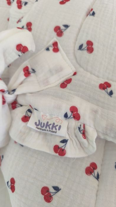 Муселиново бебешко одеялце за повиване черешки Jukki 80/80