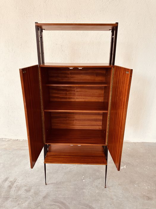 Италиански Mid-Century шкаф / бар с декоративни врати, 60-те години