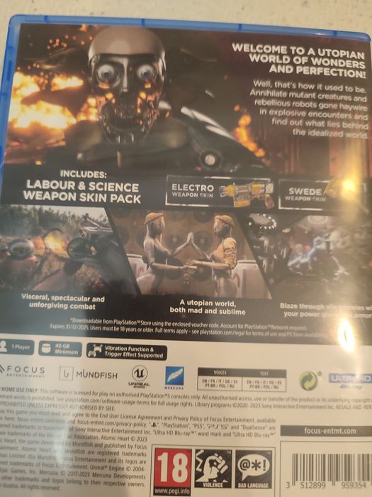 Диск ps5 Atomic heart