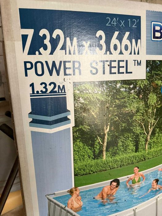 Piscina noua in cutie 7.32mx3.66m 24'x12' power steel bestway