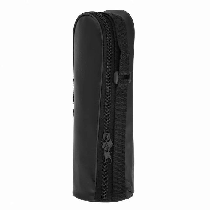 Termos din inox argintiu cu pereti dubli, capacitate 350 ml, husa de