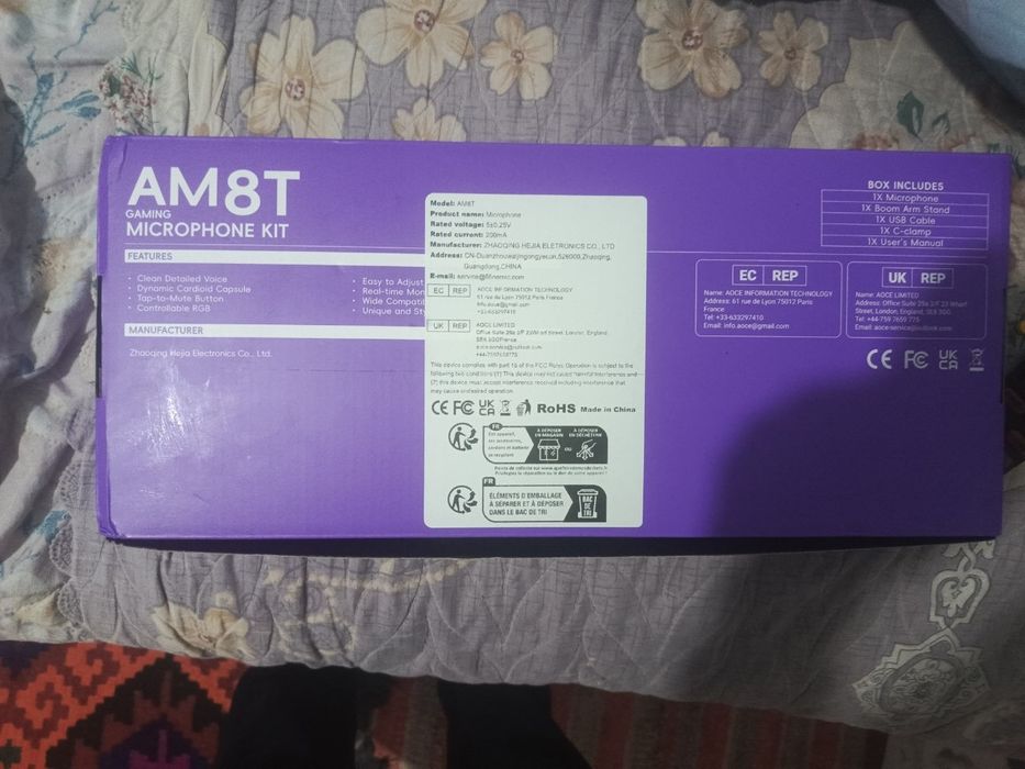 USB mikrofon FIFINE AM8T professionalnyy zvuk uchun podkastov, strimov