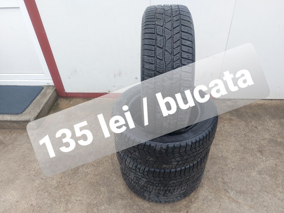 135 lei bucata! Set anvelope M+S/IARNA 205 55 r16 Continental! 7 mm
