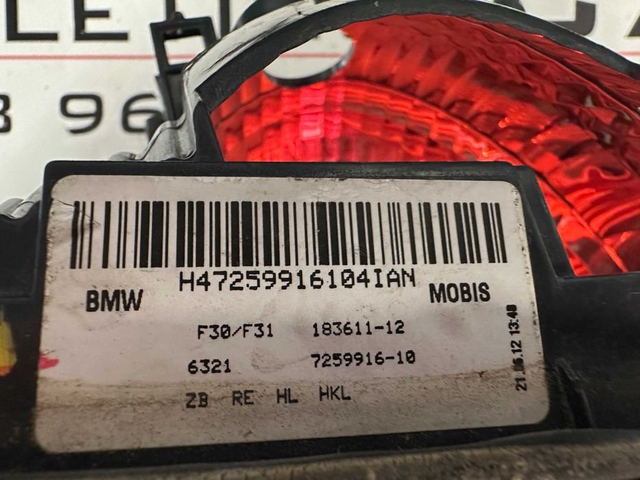 Задна светлина десен вътрешен стоп стопове BMW 3 F31 F30 БМВ 3 stop