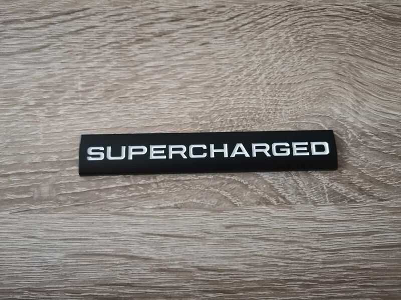 Range Rover Supercharged черен надпис с бяло