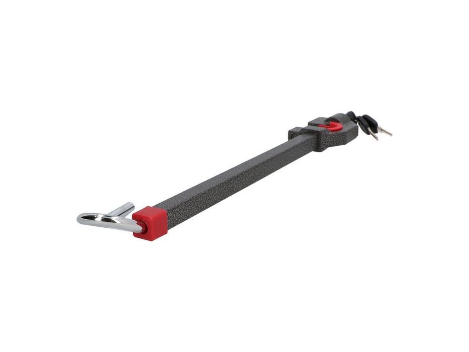 Antifurt auto pentru volan si ambreiaj cu 3 chei Carpoint SWL700, reglabil, negru/rosu