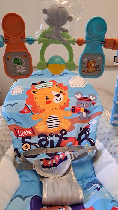 Бебешки шезлонг Chipolino Baby Spa – син, като нов.