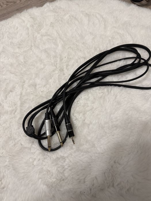 Cablu audio 3m Bespeco 2x jack 6,3 - jack 3 cm