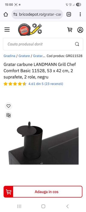 Grătar pe cărbuni Landmann Grill Chef Comfort Basic - stare excelentă