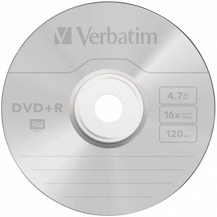 DVD+R Verbatim 16X, 4.7GB, spindle 100 buc.,sigilat