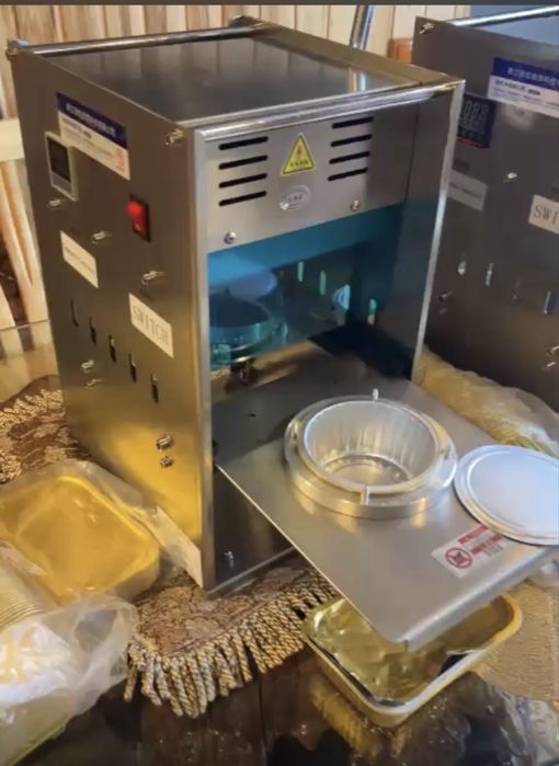 Апарат для упоковки готовой горячей еды !