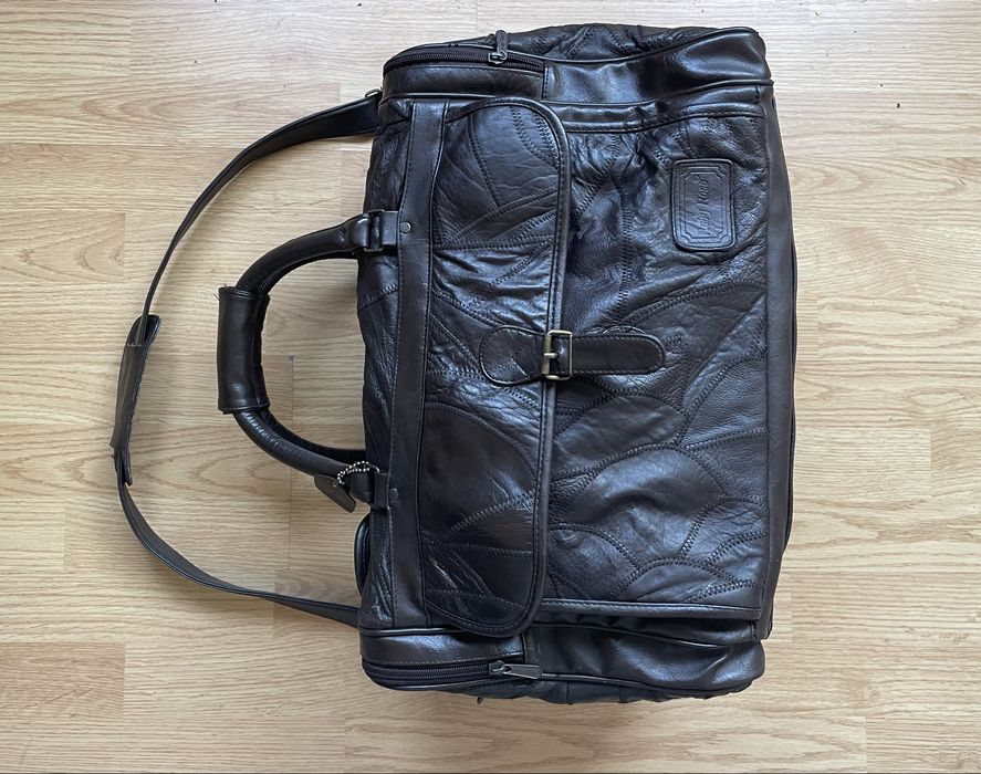 Geanta de voiaj/transport/sala din piele naturala maro Ruby Rose