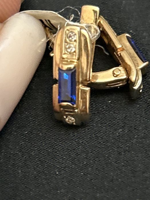 Серьги  красное золото 585