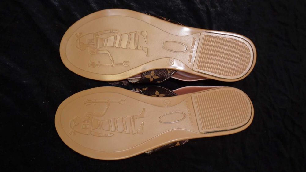 Papuci dama flip-flops eleganti casual slapi femei floare satin maro