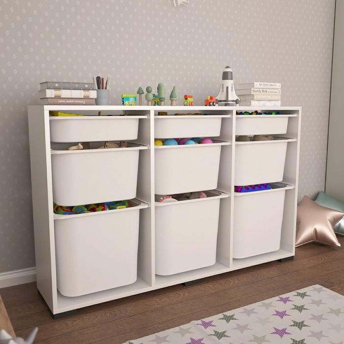 Шкаф за съхранение, Етажерка за играчки с 9 кошници Промо!