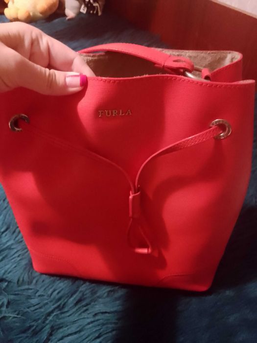 Чанта FURLA в цвят корал