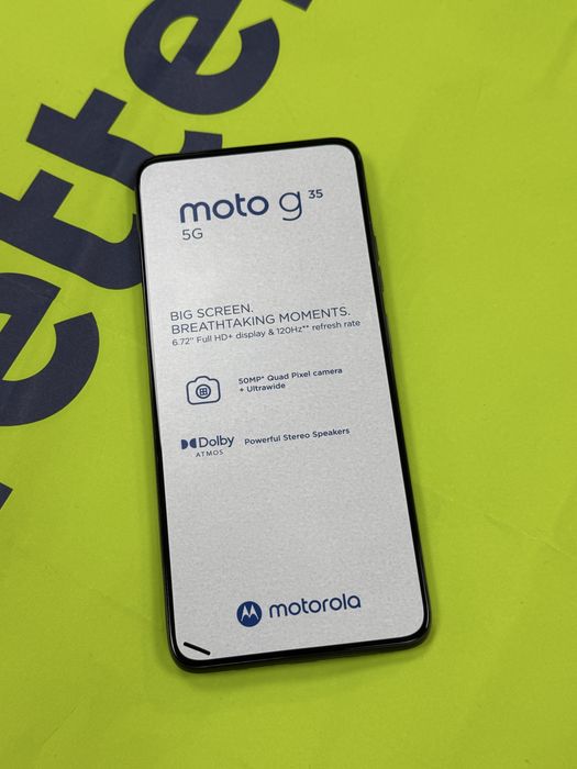 ЧИСТО НОВ 256GB Motorola g35 5G Yettel Гаранция 2029г, Grey | Сив