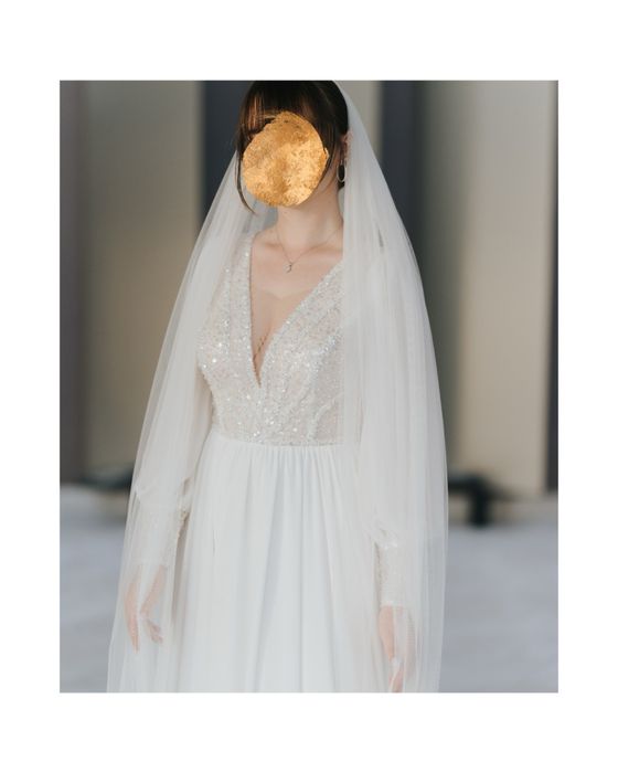 Rochie lunga de mireasa alba