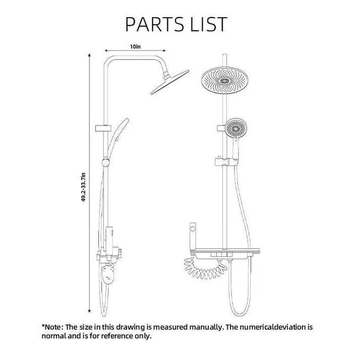 Луксозна душ система със светещ смесител дисплей и 4 функции бутони