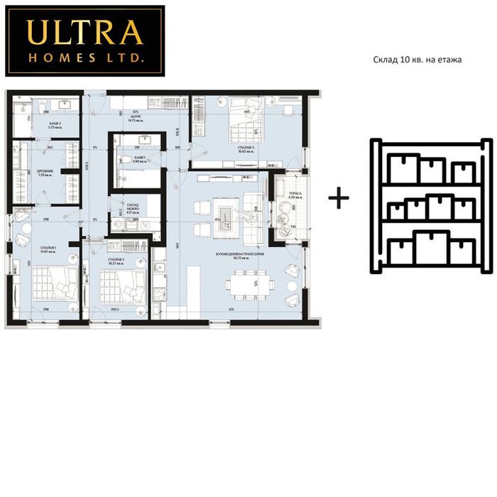 Продава се Четиристаен апартамент в Бургас, Изгрев - 171 кв.м за 999 €/кв.м - Снимка #1