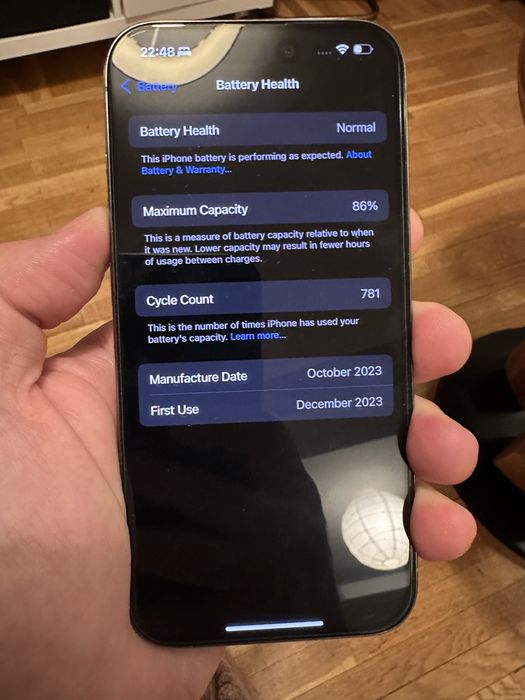 Iphone 15pro 256 gb stare perfecta baterie 86%