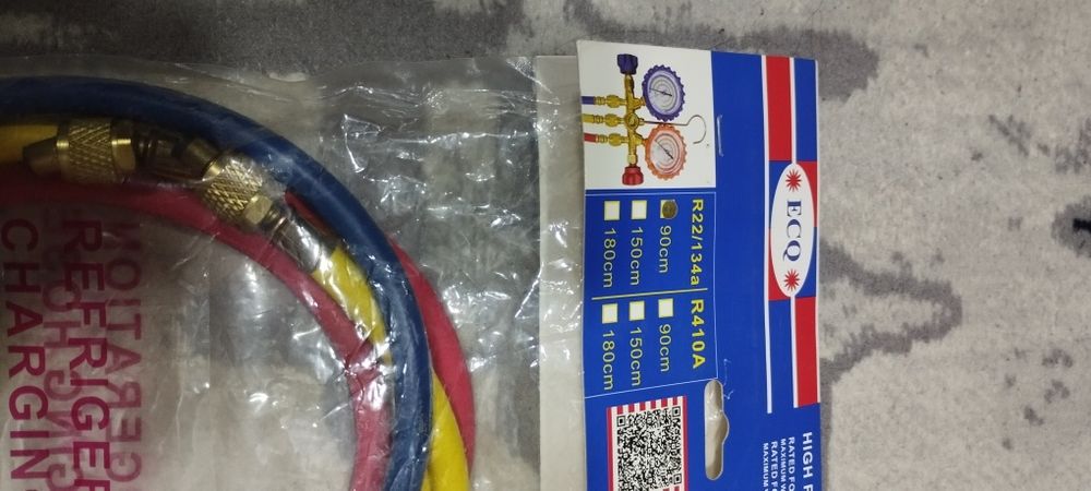 Набор для заправки кондиционеров R22 R410A R134a манометр шланги