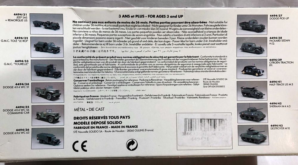 Macheta Solido Jeep SAS cu remorca US editie limitata 44 din 94