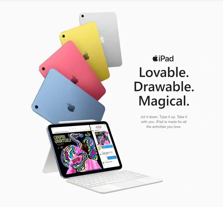 НОВ! Apple iPad (A16) 11" 2025 256GB Wifi Blue/ Silver/ Pink/ Yellow