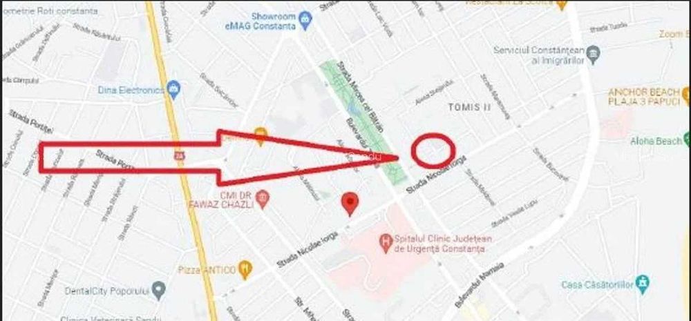 Teren intravilan 822 m.p. CT str.Nicolae Iorga 24B-pret 450.000 E