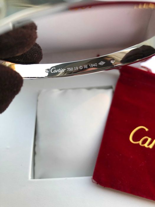 Brățară Cartier LOVE 19 cm White Gold 750 Diamond