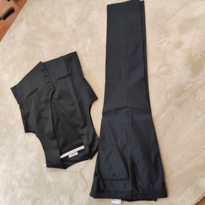 Costum de nuntă/botez bărbati negru cu vesta