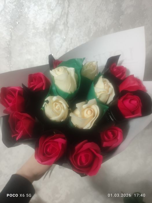 Букеты из мыла на 8 марта