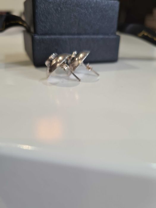 Сребърни обеци с камъни