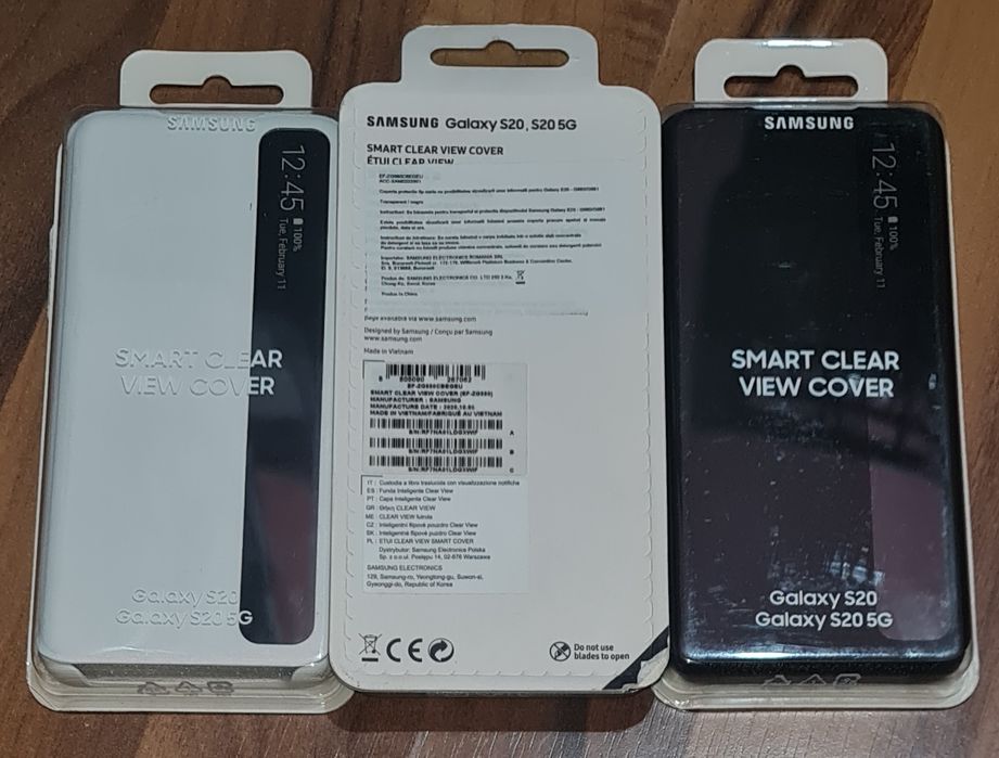 Husa flip activa originala Samsung Smart Clear View Cover S20 S20 5G